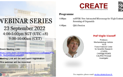 VIDEO – CREATE Webinar Series with Prof Viasnoff – 23 Sept 2022